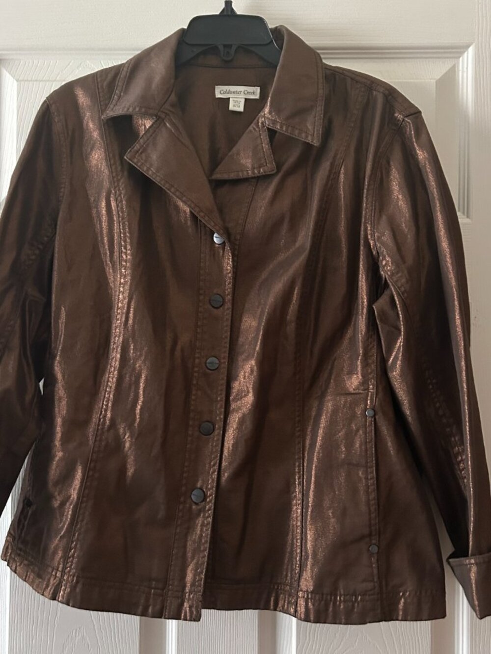 Coldwater Creek Metallic Shimmer Jean-Style Jacket Plus Size 18W, 1X - Picture 3 of 12